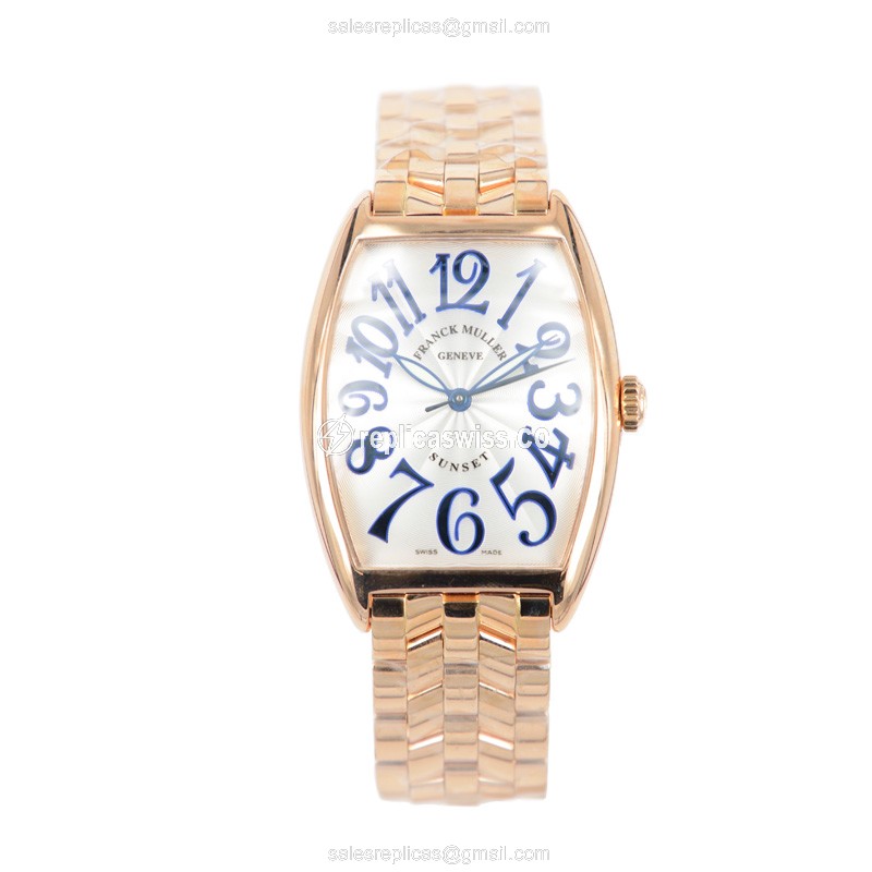 Franck Muller 2852 SC SUNSET5N Master Comp. Replica - Automatic - Rose Gold - Silver Dial - View 2