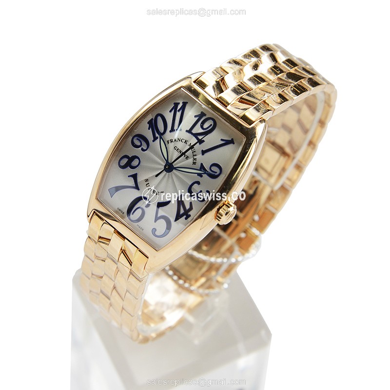 Franck Muller 2852 SC SUNSET5N Master Comp. Replica - Automatic - Rose Gold - Silver Dial - View 3