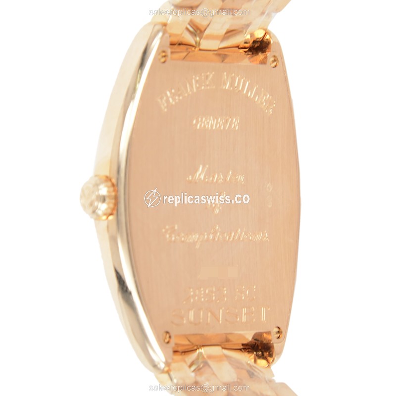 Franck Muller 2852 SC SUNSET5N Master Comp. Replica - Automatic - Rose Gold - Silver Dial - View 4