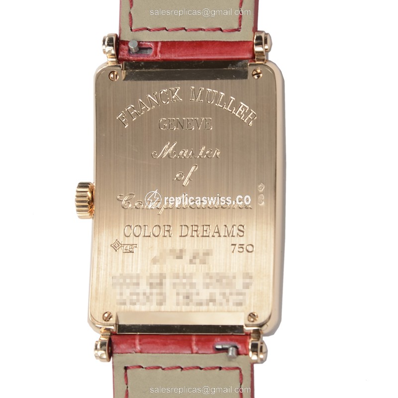 Franck Muller 1002QZDCOLDRM(5N) LONG ISLAND Quartz 18kt Rose Gold & Diamonds - View 3