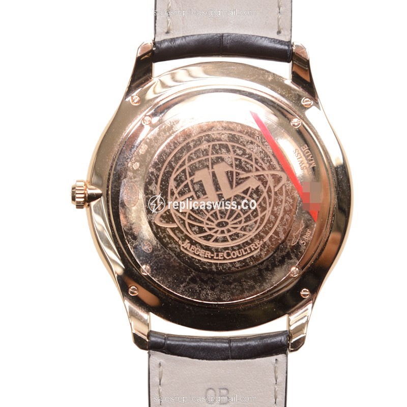 Jaeger-Lecoultre Q1332511 Replica - Ultra Thin - Automatic - Rose Gold Case - Beige Dial - Brown Alligator Strap - View 3