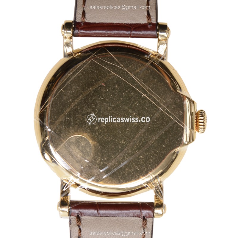 Patek Philippe 5159J-001 GRAND Complication Replica - Auto - 18kt Gold - White Dial - Brown Alligator Strap - View 3