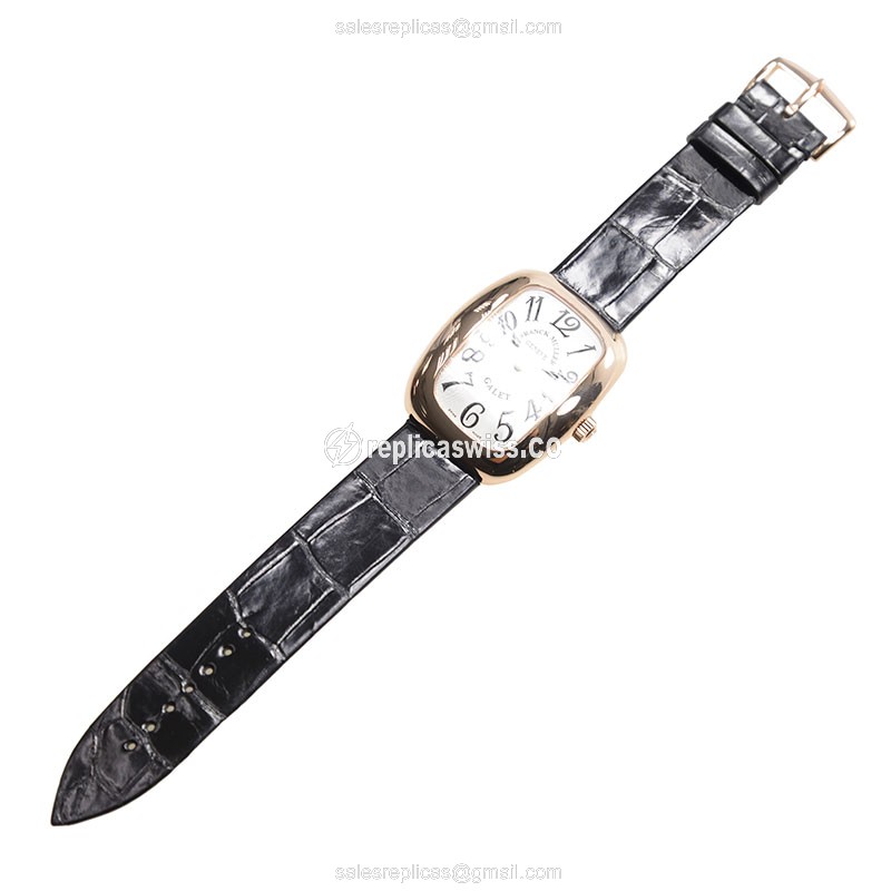 Franck Muller 3002 M QZ V 5N GALET - Quartz - 18kt Rose Gold Case - Silver Dial - View 2