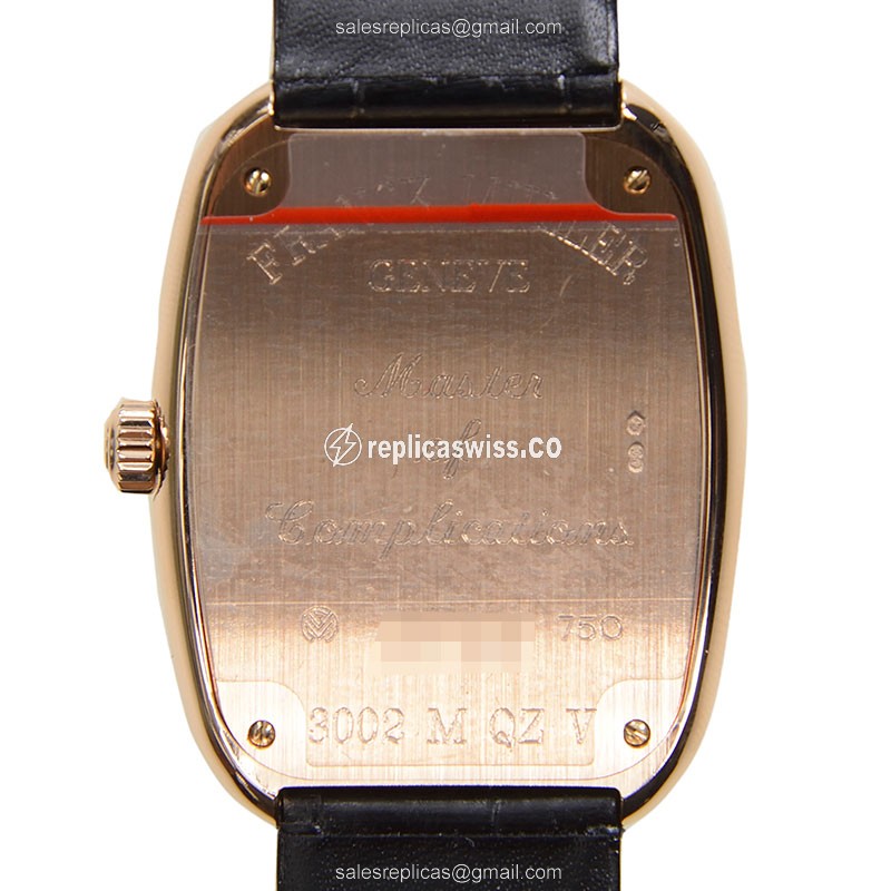 Franck Muller 3002 M QZ V 5N GALET - Quartz - 18kt Rose Gold Case - Silver Dial - View 3