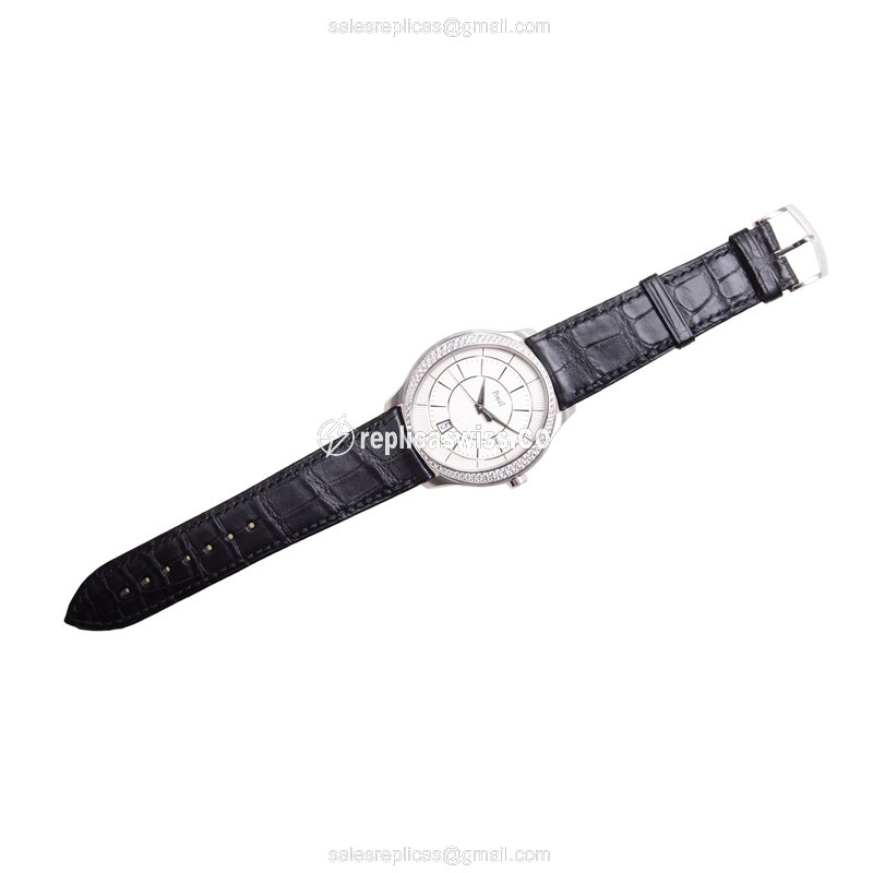Piaget Gouverneur Replica - Automatic - White Gold - Silver Dial - View 2