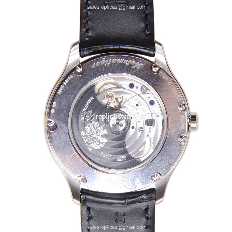 Piaget Gouverneur Replica - Automatic - White Gold - Silver Dial - View 3