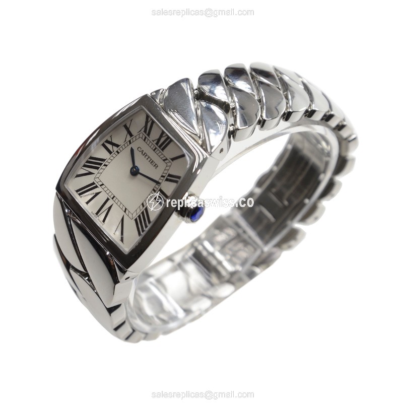 Cartier Replica Watch - Quartz - Steel - Silver Dial - View 3