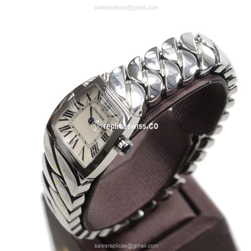 Cartier W660012I Quartz - Stainless Steel Case - White Dial - Silver Strap - View 3