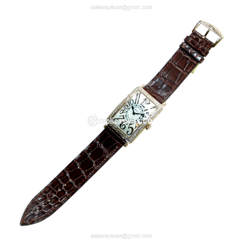 Franck Muller 1000 SC REL D 5N LONG ISLAND - Automatic - 18kt Rose Gold - Diamonds on Dial - View 2