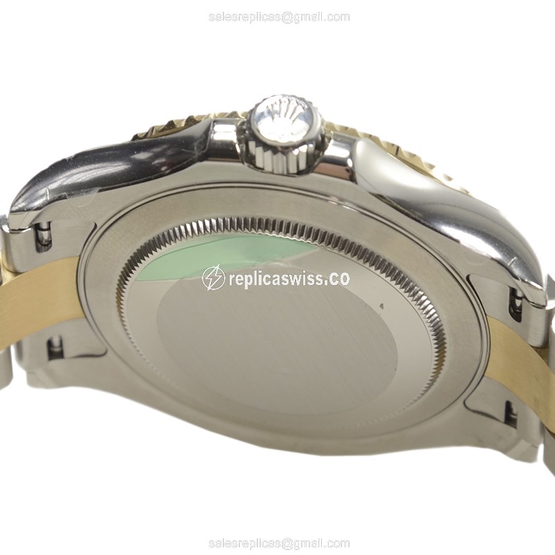 Rolex Yacht Master Replica - Automatic - 18kt Gold & Steel - Gray Dial, Silver Clasp - View 4