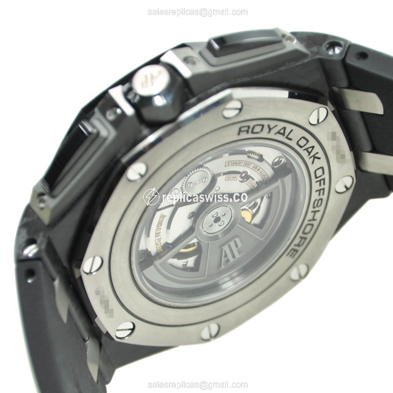 Audemars Piguet Royal Oak Offshore Replica - Carbon Case - Black Dial - Rubber Strap - Sapphire Crystal - View 3