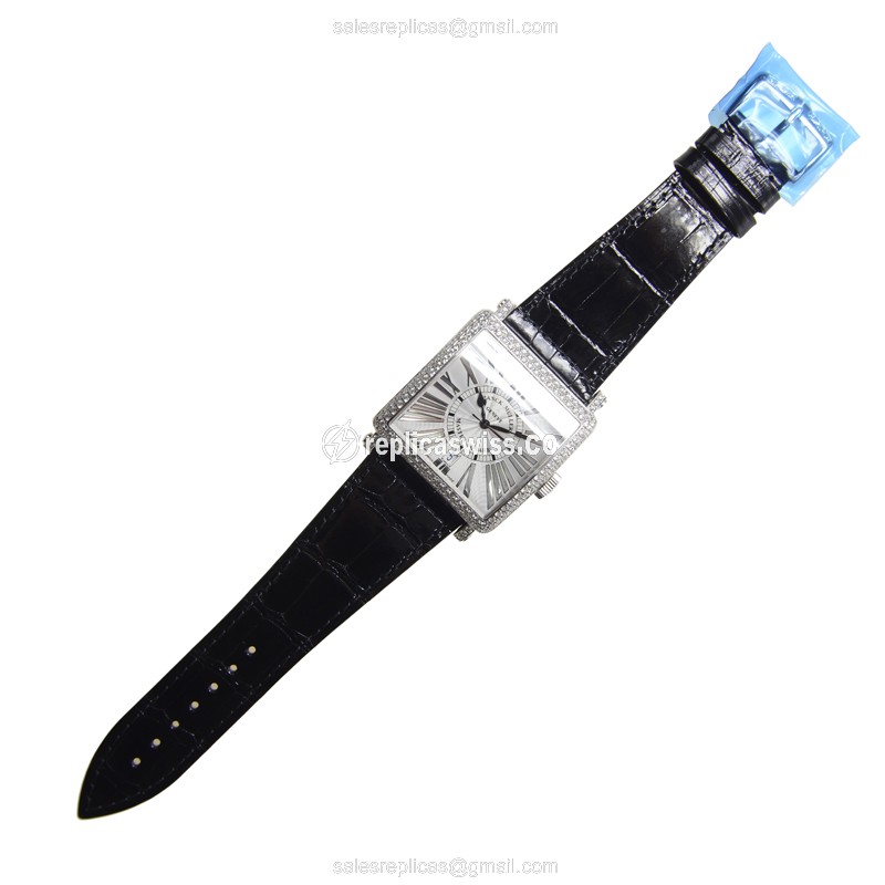 Franck Muller 6000 H SC DT REL R D OG Replica - Automatic - 18kt White Gold Case - Diamond Bezel - View 2
