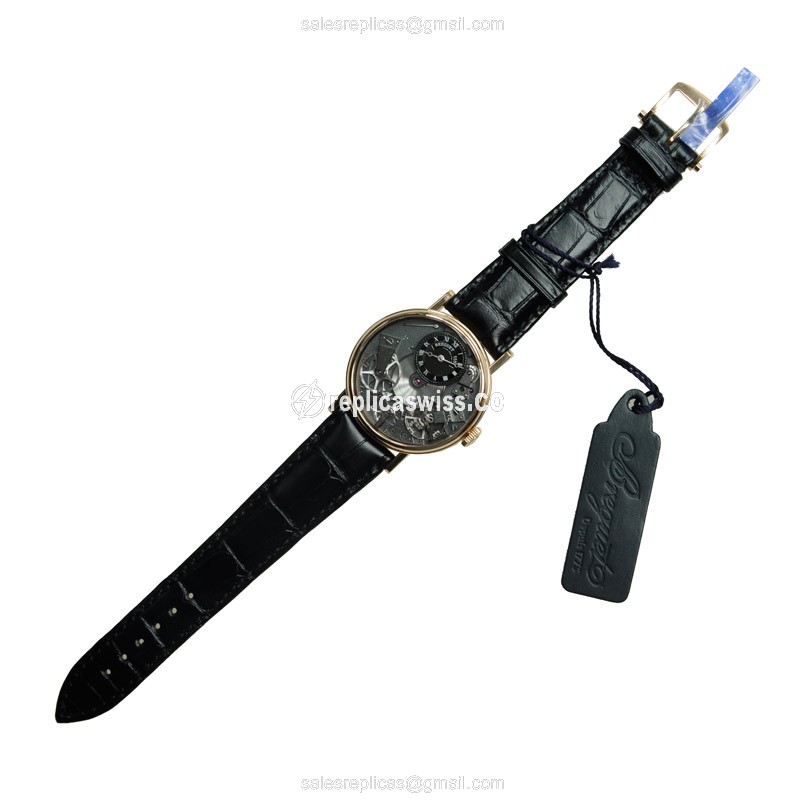 Breguet 7027BR/G9/9V6 TRADITION - Manual - 18kt Rose Gold - Dark Grey Dial - Buckle Clasp - View 2