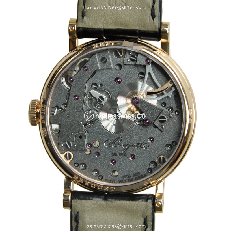 Breguet 7027BR/G9/9V6 TRADITION - Manual - 18kt Rose Gold - Dark Grey Dial - Buckle Clasp - View 3
