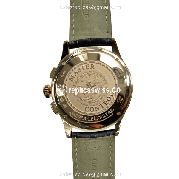 Jaeger-Lecoultre Q1532420 Replica - Ultra Thin - Automatic - 18kt Rose Gold - Silver Dial - Brown Alligator Strap - View 3