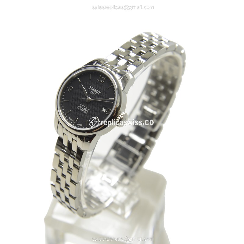 Tissot T-CLASSIC Replica - Automatic - Black Dial - Steel Case - Silver Strap - View 3