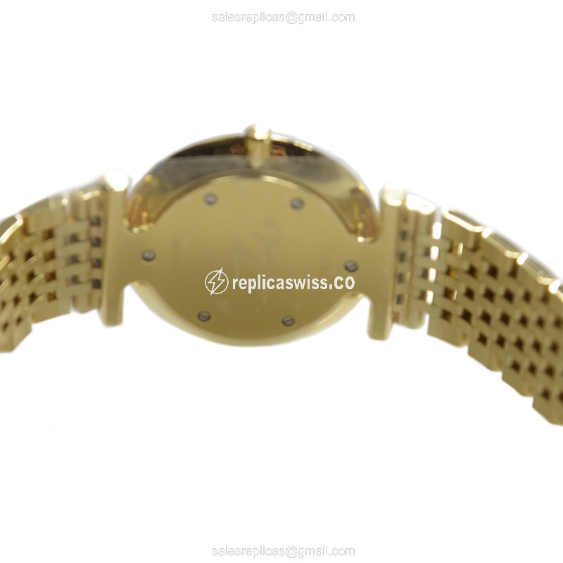 Longines LA GRANDE Quartz PVD Gold - White Dial - Gold Strap - Sapphire Crystal - View 4