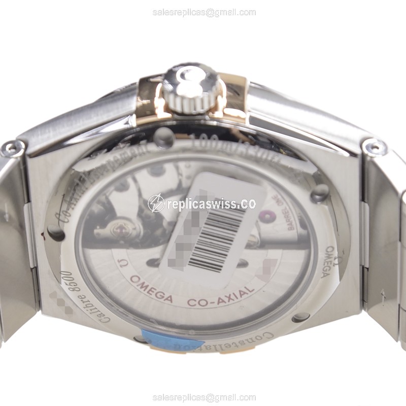 Omega Constellation Replica - Automatic - 18kt Rose Gold & Steel - Silver Dial - View 4