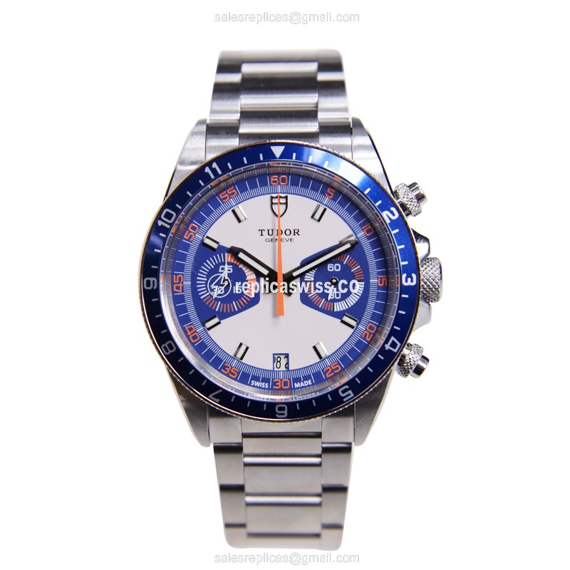 Tudor Heritage Chrono Replica - Automatic - Blue Dial, Steel Case - View 2