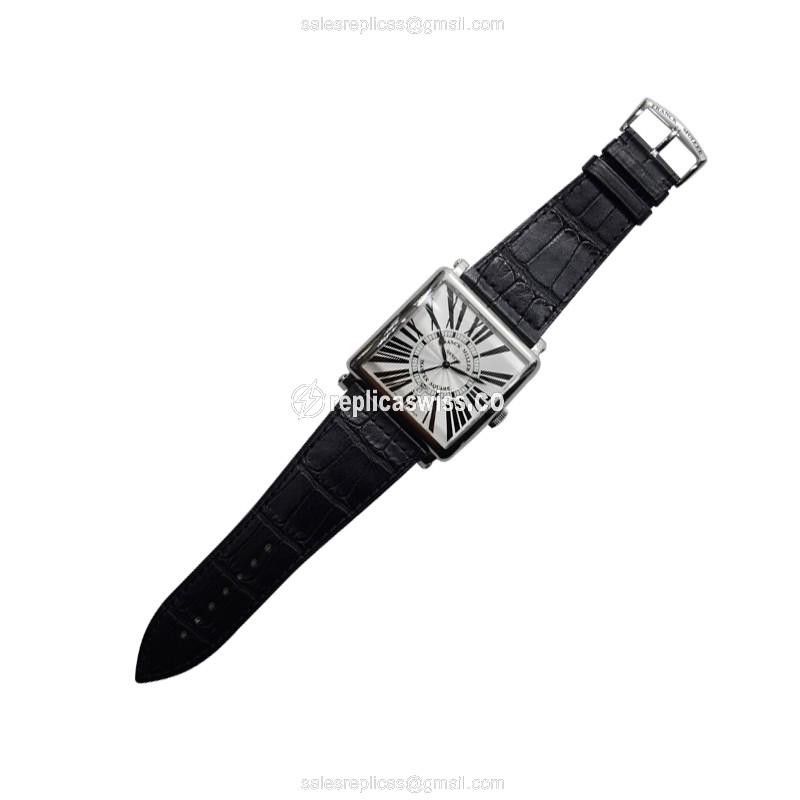 Franck Muller 6000 K SC DT R Master Square - Automatic - Silver Dial on Leather Strap - View 2