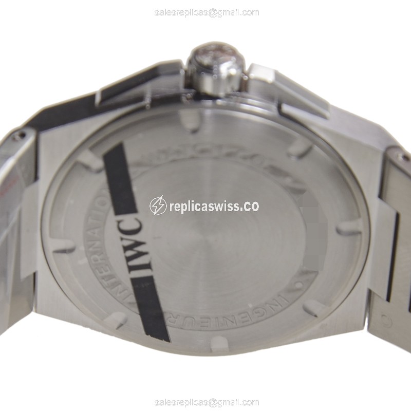 IWC Ingenieur Replica - Automatic - Stainless Steel - Black Dial - Silver Strap - View 4