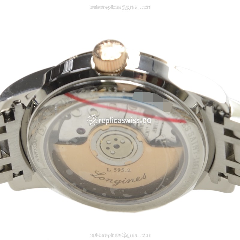 Longines L2.263.5.52.7 Replica - SAINT IMIER Auto - 18kt Rose Gold/Steel Case - View 4