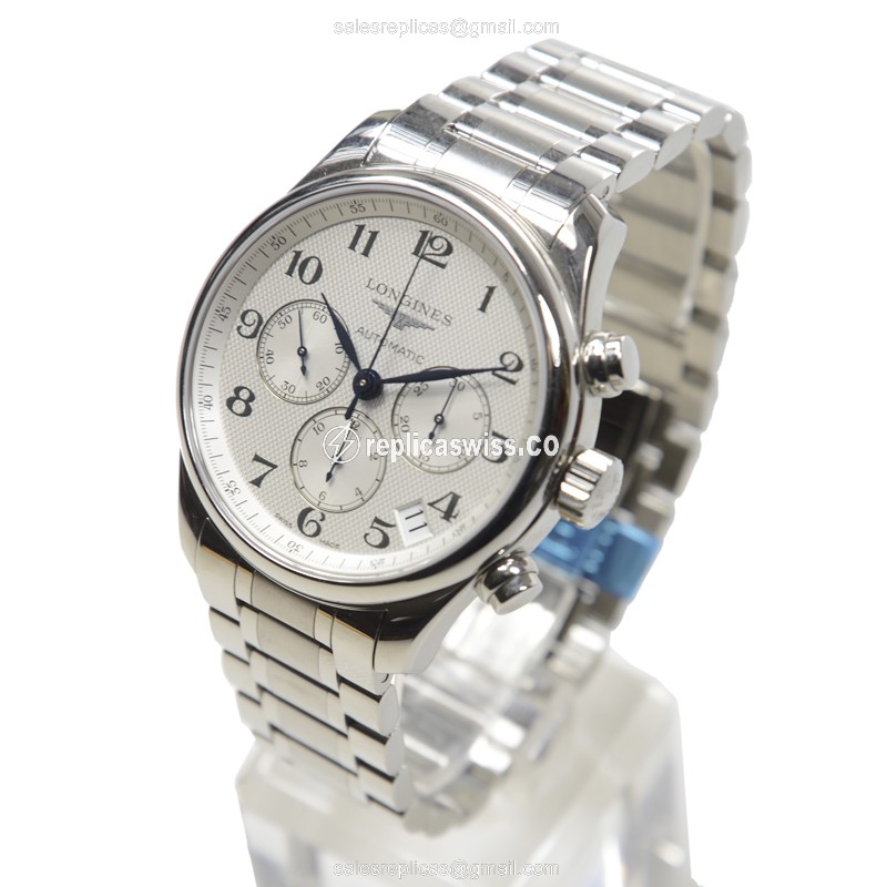 Longines L2.693.4.78.6 Replica - Automatic - Silver Steel - Sapphire Crystal - View 3