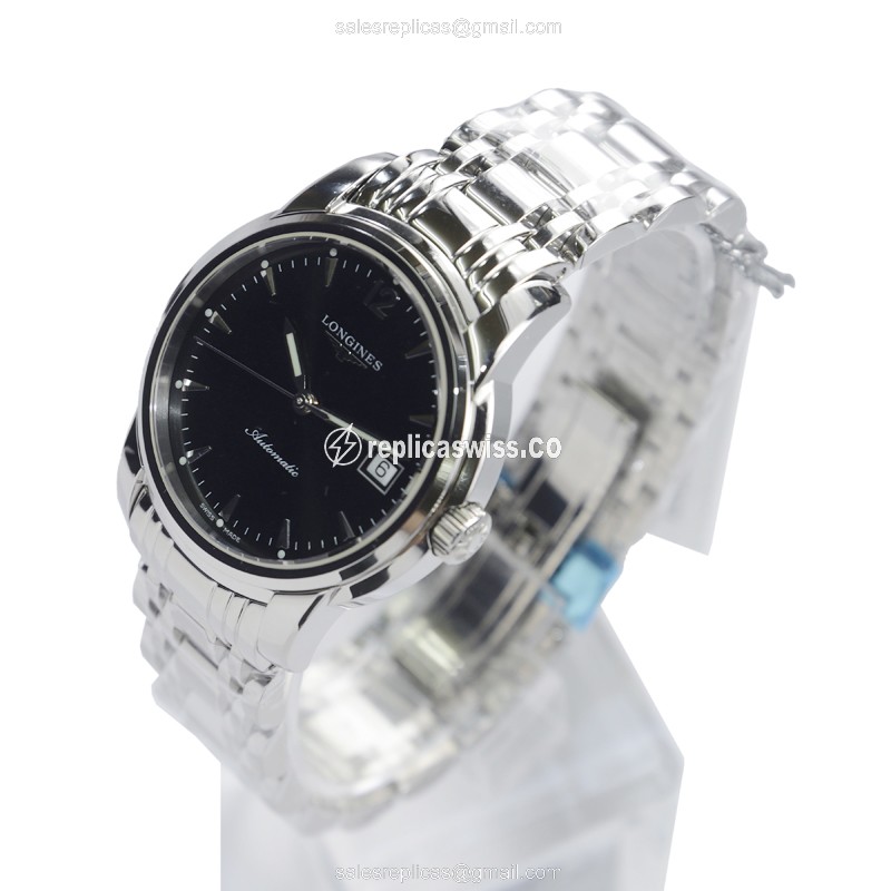 Rolex Saint Imier Replica - Automatic | Steel Case, Black | Silver Clasp - View 3