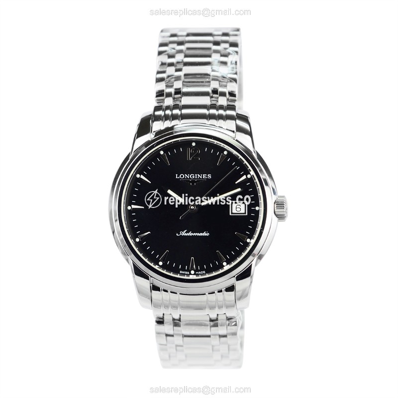 Rolex Saint Imier Replica - Automatic | Steel Case, Black | Silver Clasp - View 2