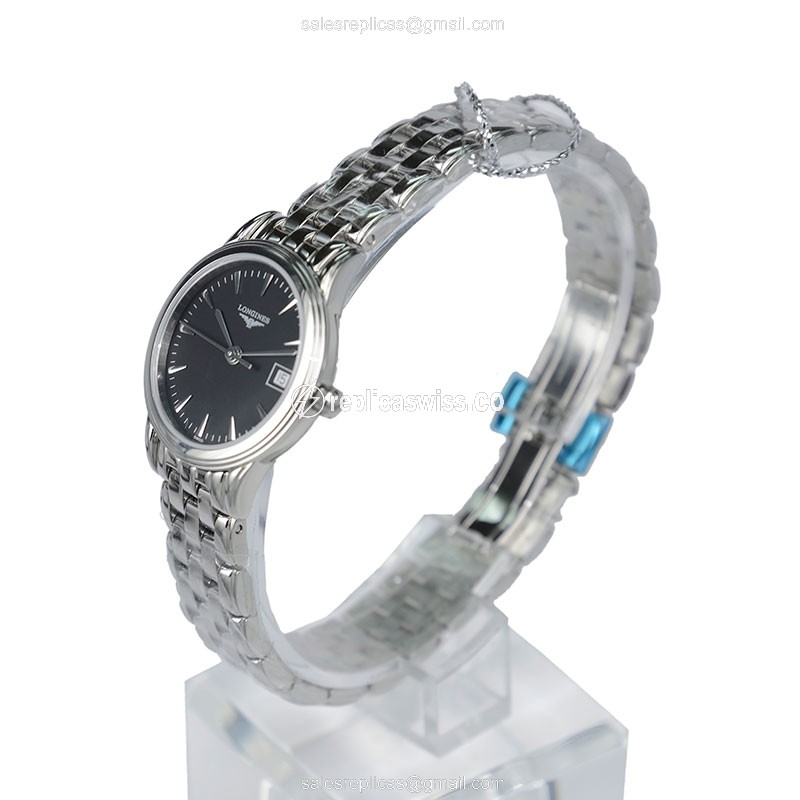 Longines L4.216.4.52.6 Flagship Quartz - Steel Case, Black Dial, Silver Clasp - View 3