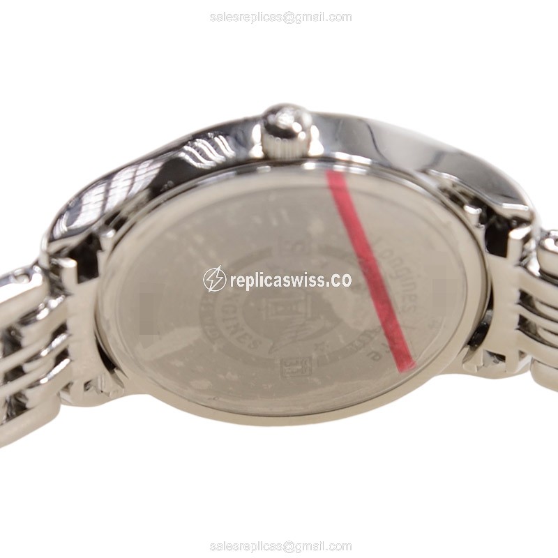 Longines Lyre Quartz - Stainless Steel Case, White Dial - Steel Clasp, Silver Strap - View 4