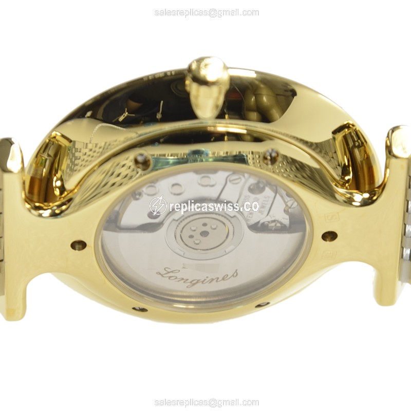 Longines LA GRANDE Replica - 18kt Gold - Automatic - Gold Dial - Gold Clasp & Strap - View 4