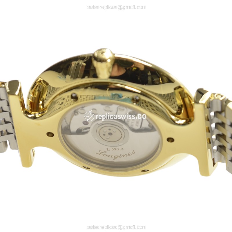 Longines L4.708.2.32.7 Replica - Automatic - PVD Gold Case - Gold Dial, Gold Strap - View 4