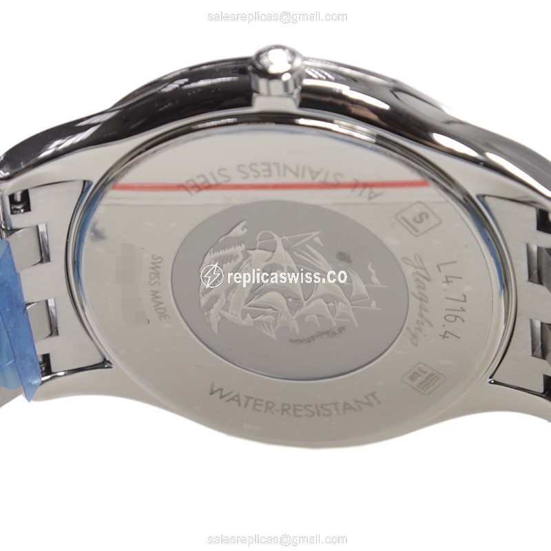 Longines L4.716.4.12.6 Quartz Steel - White Dial Silver Clasp Steel Strap - View 4