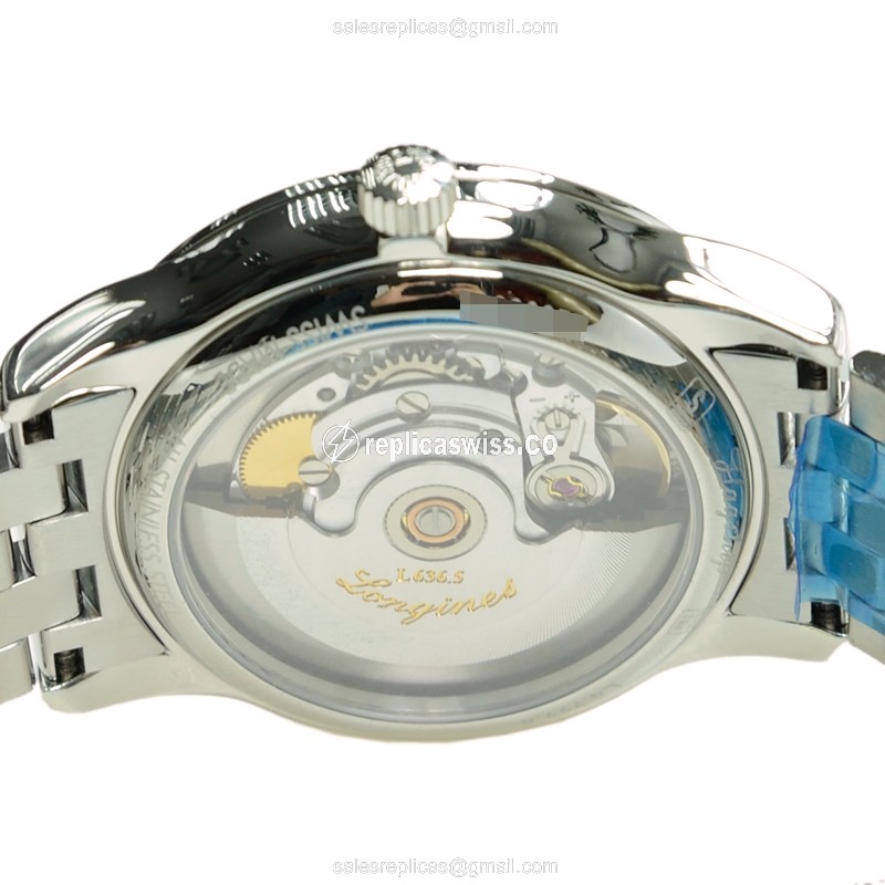 Longines L4.799.4.12.6 Flagship - Automatic - White Dial on Silver Steel - View 4
