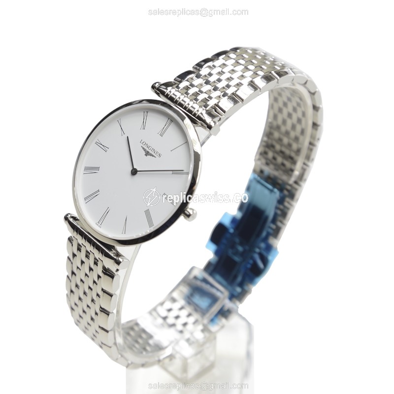 Longines L4.800.4.11.6 Replica - Quartz - Stainless Steel Case, White Dial - View 3