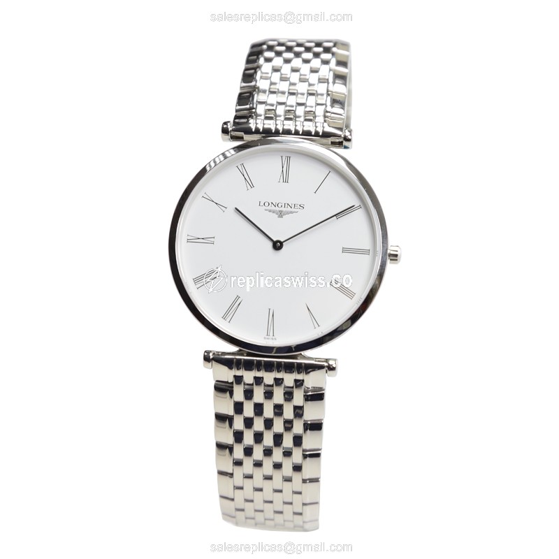 Longines L4.800.4.11.6 Replica - Quartz - Stainless Steel Case, White Dial - View 2
