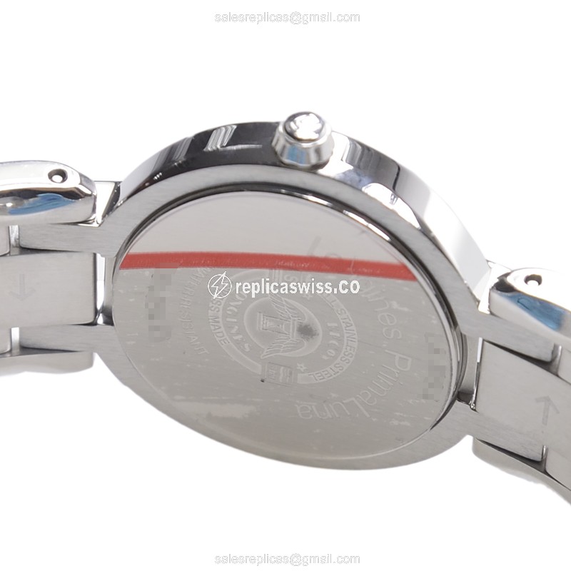 Longines Prima Luna Replica - Quartz - Steel Case, White Dial - Silver Steel Clasp - View 4