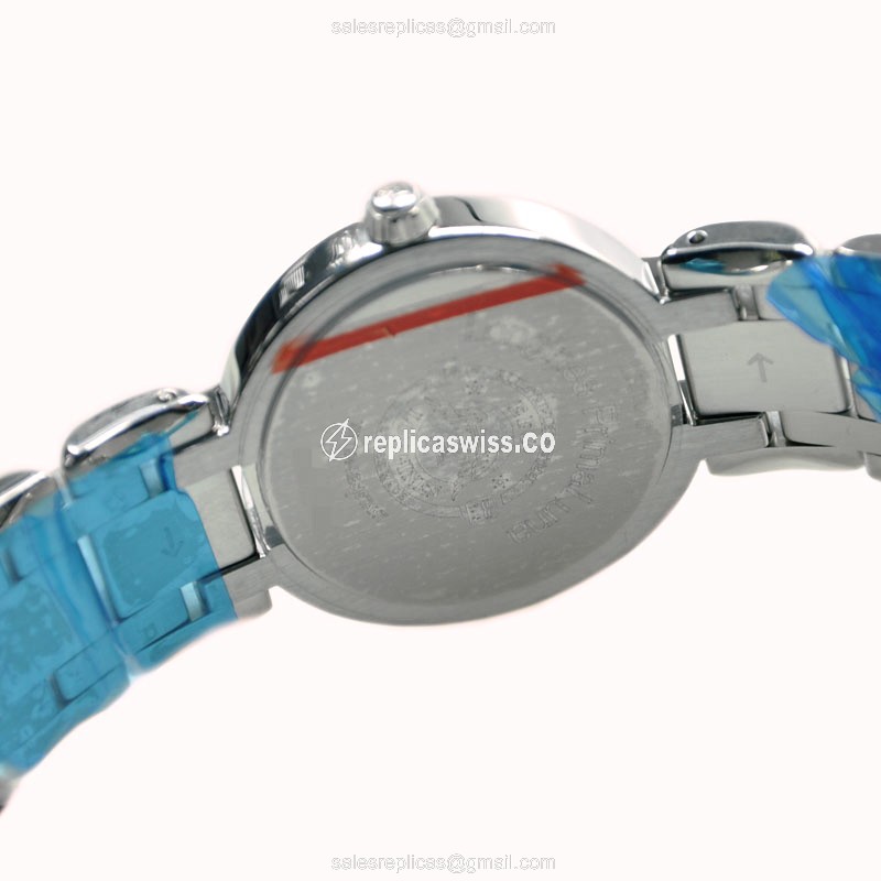 Longines Prima Luna Replica - Quartz - Steel Case - White Dial, Silver Clasp & Strap - View 4