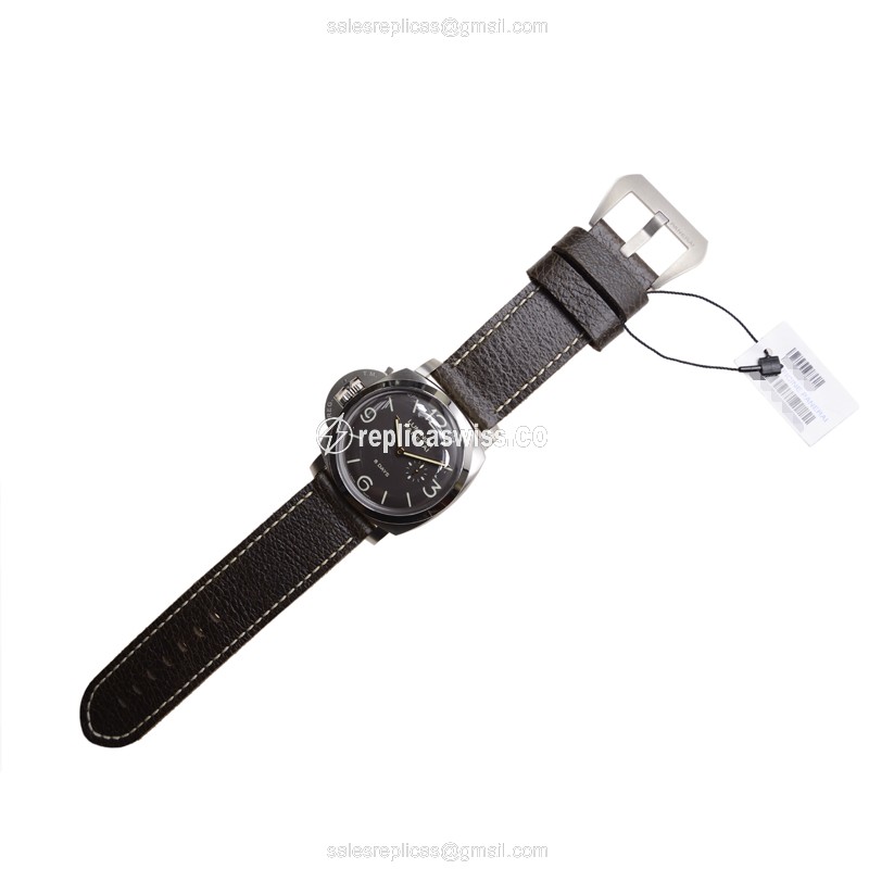 Panerai PAM00368 Luminor - Manual Wind - Titanium Case - Brown Dial - Brown Cowhide Strap - View 2