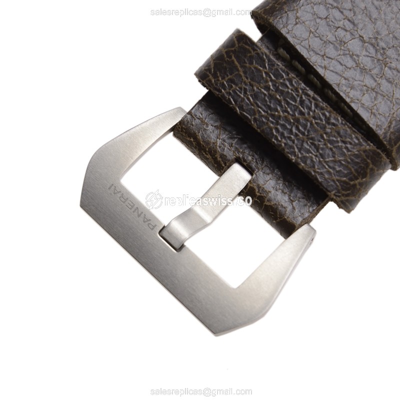 Panerai PAM00368 Luminor - Manual Wind - Titanium Case - Brown Dial - Brown Cowhide Strap - View 4