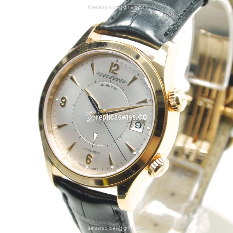 Jaeger-Lecoultre Q1412430 Replica - Ultra Thin - Automatic - 18kt Rose Gold - Silver Dial - Black Alligator Strap - View 3