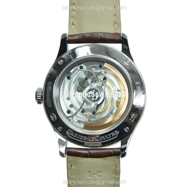 Jaeger-Lecoultre Q1628430 Replica - Ultra Thin - Automatic - Steel Case - Silver Dial - Brown Alligator Strap - View 3