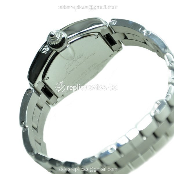 Cartier Roadster Replica - Quartz - Silver Steel Case - Silver Dial - Steel Band - View 4