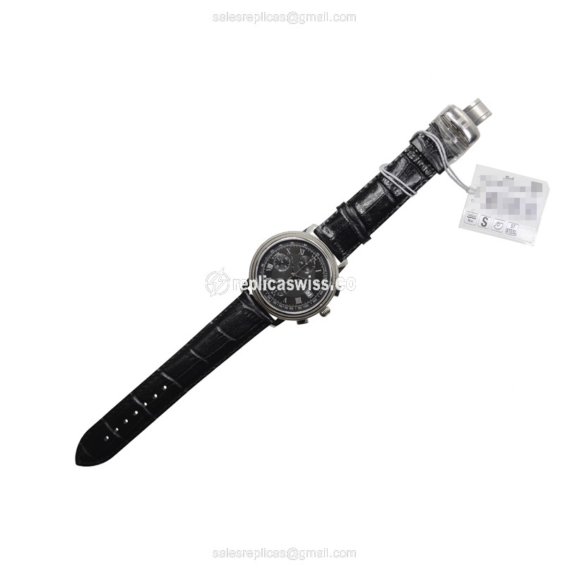 Automatic Tissot T-CLASSIC - Stainless Steel - Black Dial - Leather Strap - View 2
