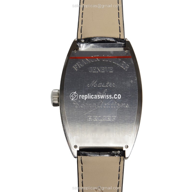 Franck Muller 8880 SC REL AC Replica - Automatic - Steel Case - Silver Dial - Black Alligator Strap - View 3