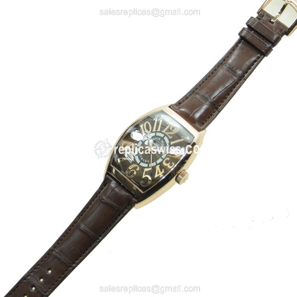 Franck Muller 8880 SC REL Master Comp 18kt Rose Gold Auto - Brown Dial, Leather Strap - View 2