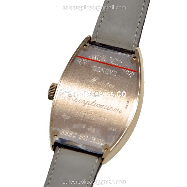 Franck Muller 8880 SC REL Master Comp 18kt Rose Gold Auto - Brown Dial, Leather Strap - View 3