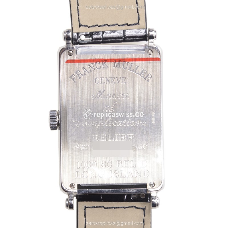 Franck Muller 1000 SC REL D Replica - Automatic - 18kt White Gold - Diamond Case - Silver Dial - View 3