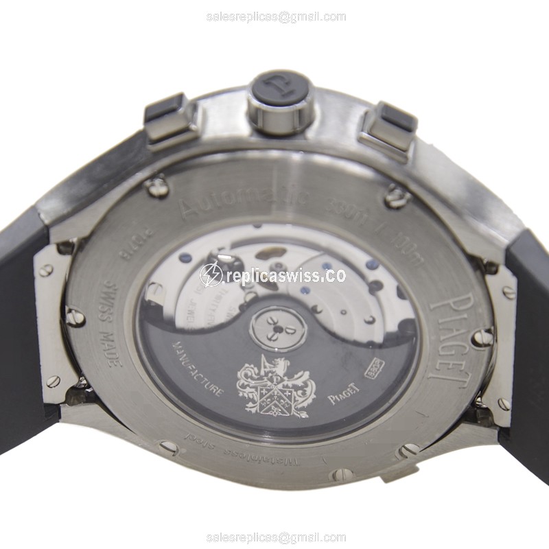 Piaget Polo Automatic Titanium - Black Dial - Silver Strap - Sapphire Crystal - View 4